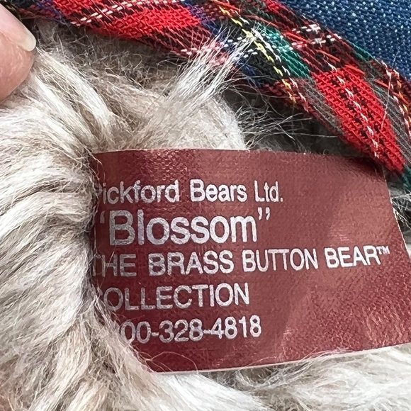 The Brass Button Bear Blossom Bear of Wealth Collection Stuffed Plush Pickford B - Picture 9 of 11